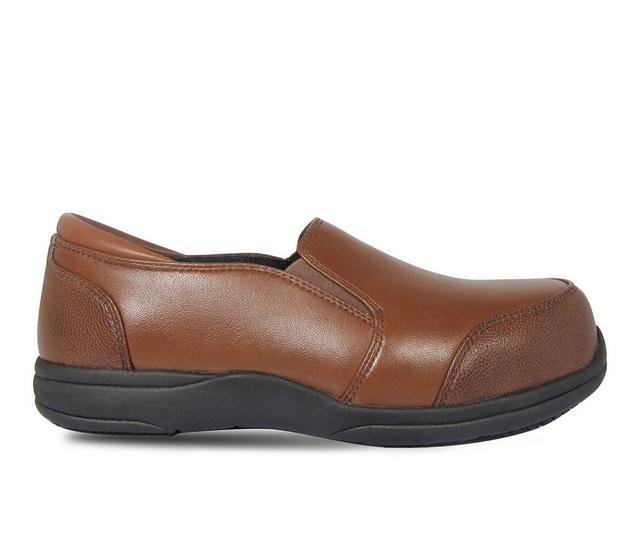 Genuine Grip Women 351 Slip Resistant Shoes in Medium Brown color
