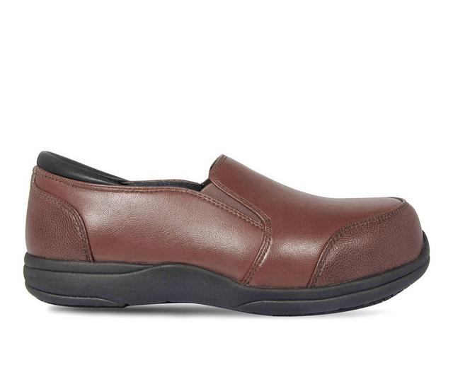 Genuine Grip Women 352 Slip Resistant Shoes in Dark Brown color