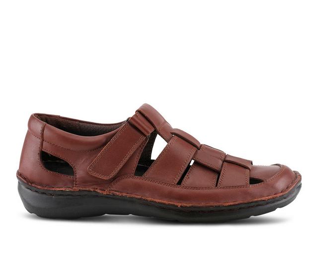 Men's SPRING STEP Aspeno Outdoor Sandals in Cognac color