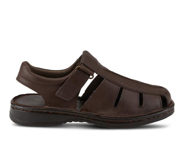 Men's SPRING STEP Laredo Outdoor Sandals in Dark Brown color