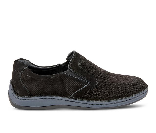 Men's SPRING STEP Surano Slip-On Shoes in Black Nubuck color
