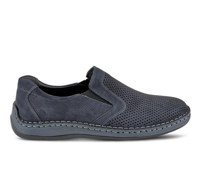 Men's SPRING STEP Surano Slip-On Shoes in Navy Nubuck color