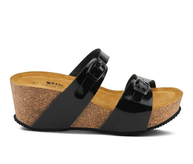 Women's SPRING STEP Bynum Wedges in Black Patent color