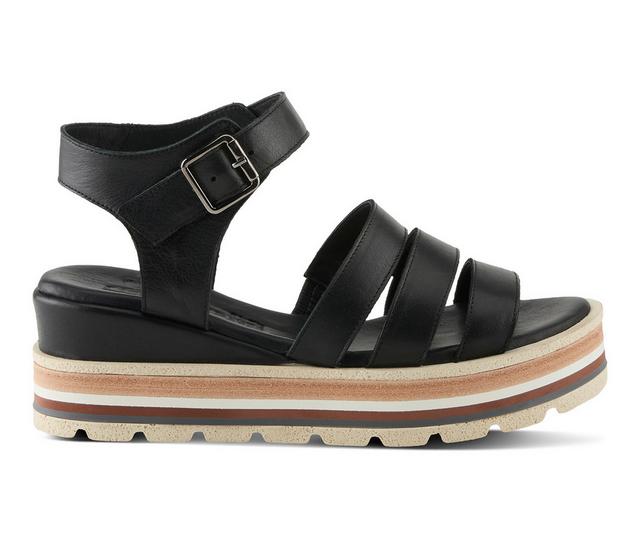 Women's SPRING STEP Gosalina Platform Sandals in Black color