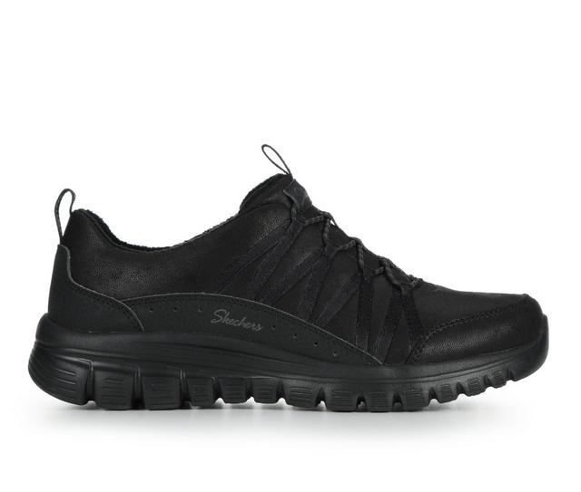 Women's Skechers Graceful Cozy Hug 100889 Casual Shoe in Black/Black color
