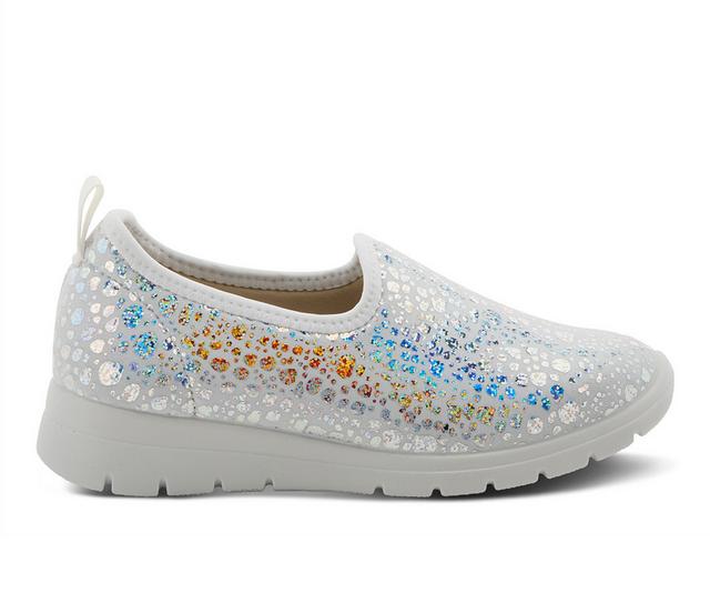 Women's Flexus Anisia-Croco Slip-On Shoes in Silver color