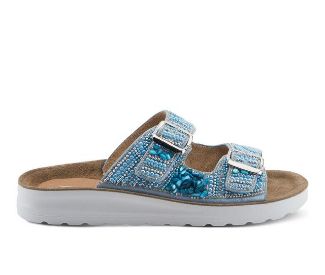Women's Flexus Cytheria Footbed Sandals in Blue Multi color