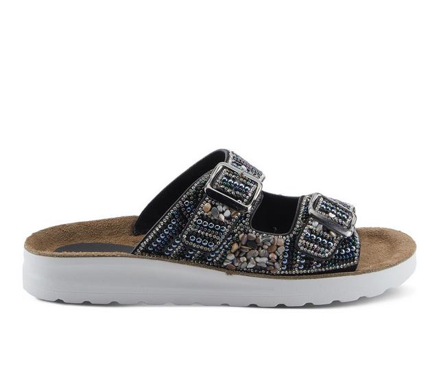 Women's Flexus Cytheria Footbed Sandals in Black Multi color