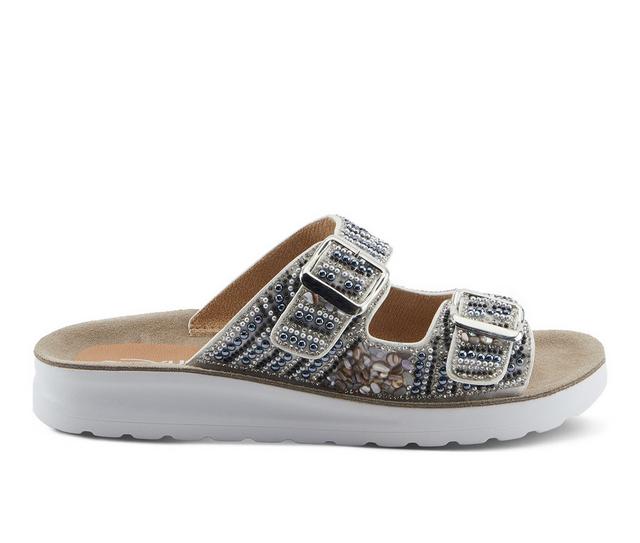 Women's Flexus Cytheria Footbed Sandals in White Multi color
