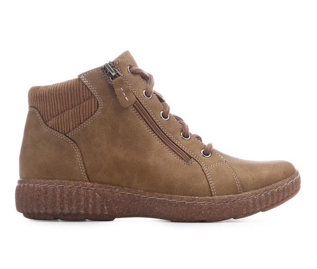 Women's Clarks Caroline Karli Booties in Mushroom color