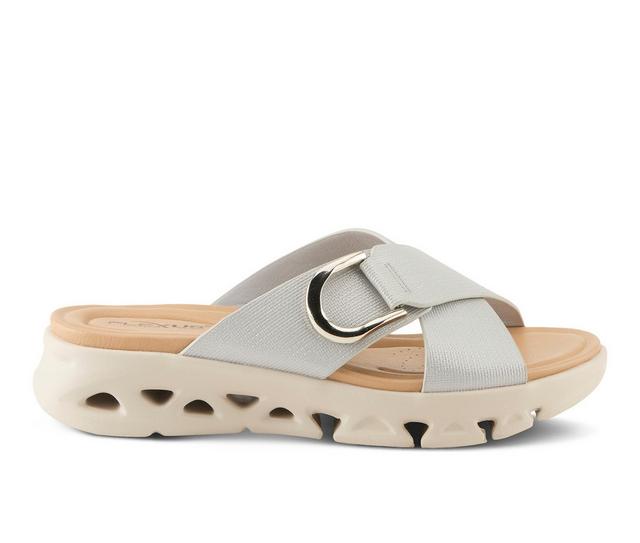 Women's Flexus Gaige Platform Sandals in Silver color