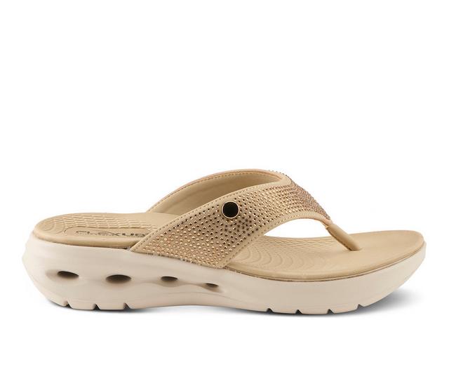 Women's Flexus Gorski Flip-Flops in Beige color
