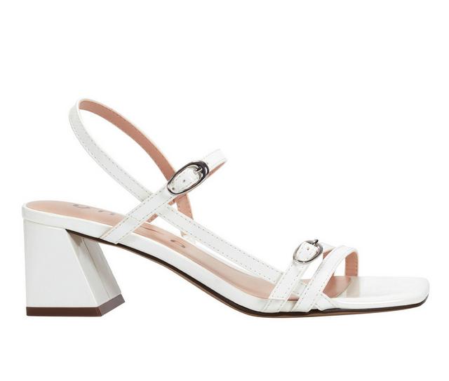 Women's Unisa Laider Block Heels in White Patent color