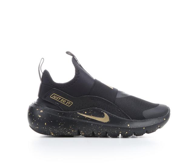 Kids' Nike Flex Runner 4 SE Running Shoes in Blk/Gold/Blk color