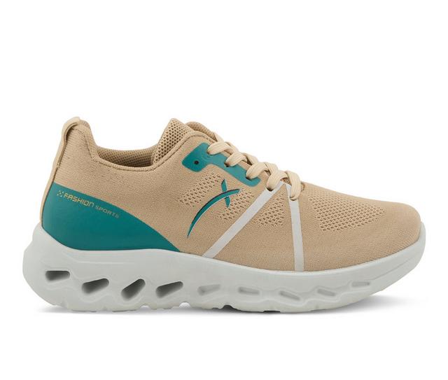 Women's Flexus Rushing Sneakers in Tan Multi color