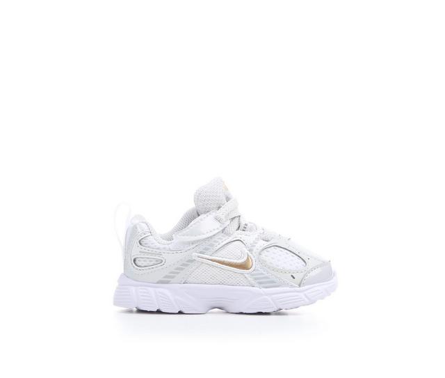 Girls' Nike Infant & Toddler V5 Runner Sneakers in White/Gold/Slvr color