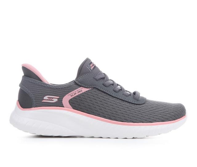 Women's Skechers 117498 Bobs Squad Slpn Sneakers in Grey/Pink color