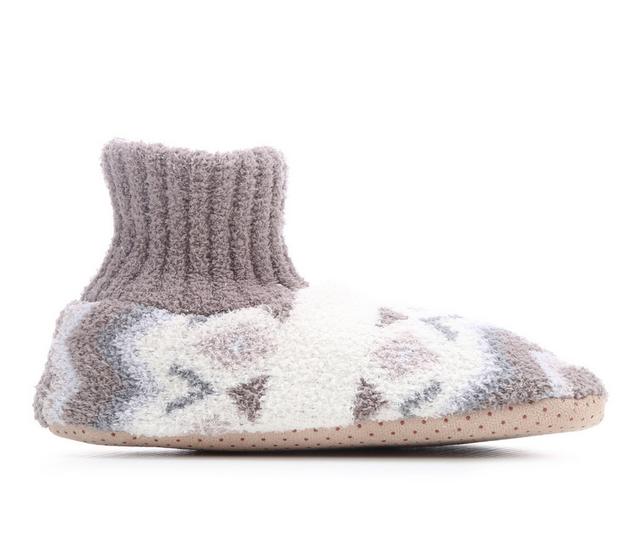 FireSide Womens Sweater Cuff Slipper in Purple Aztec color