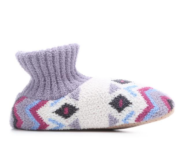 FireSide Womens Sweater Cuff Slipper in Taupe Aztec color