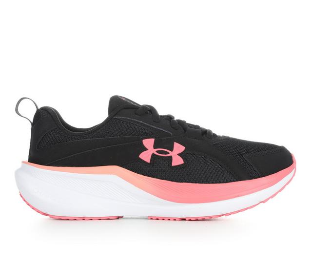 Women's Under Armour Charged Assert 11 Running Shoes in Blk/Pink 003 color