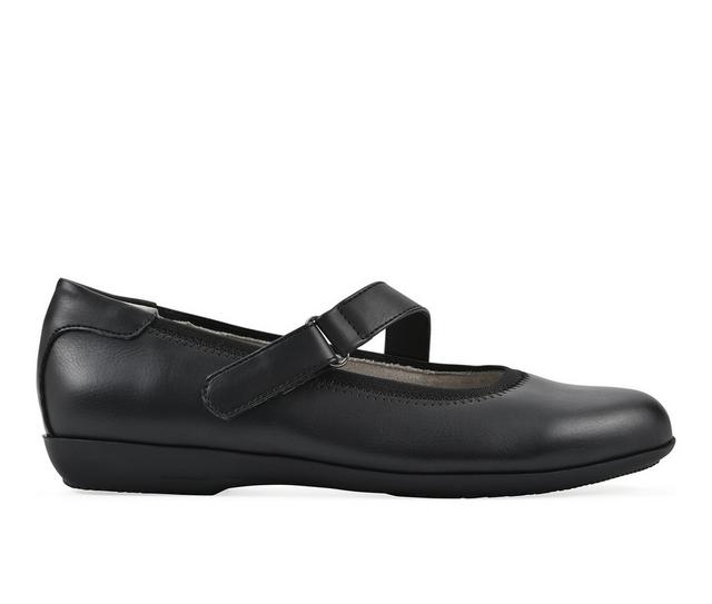 Women's Cliffs by White Mountain Carwen Flats in Black Smooth W color