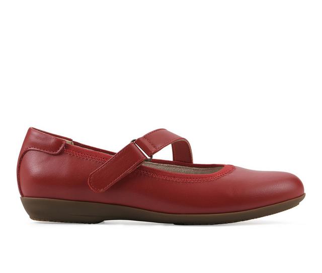 Women's Cliffs by White Mountain Carwen Flats in Red color