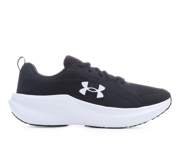 Men's Under Armour Charged Assert 11 Running Shoes in Black/White color