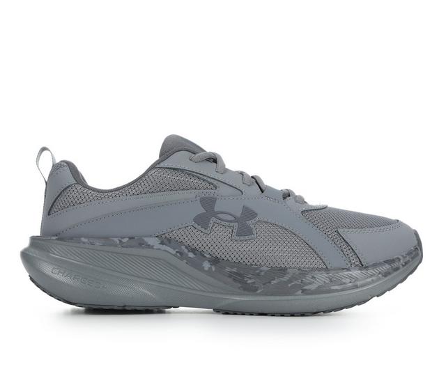 Men's Under Armour Charged + Assert 11 Running Shoes in Gray Camo color