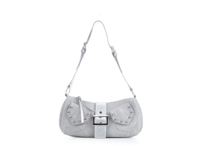 Olivia Miller Pocket Top Handle Handbag in Silver color