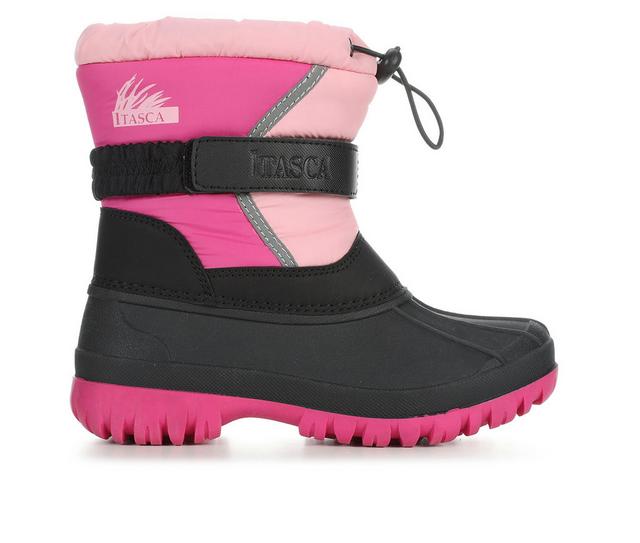 Girls' Itasca Sonoma Little Kid & Big Kid Snow Explorer Winter Boots in Pink/Grey color