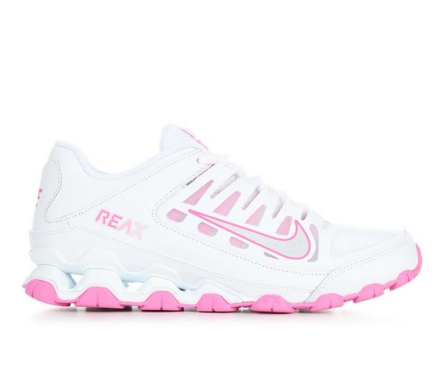 Women's Nike Reax 8 Training Shoes in White/Pink/Silv color