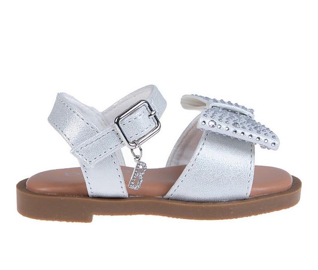 Girls' Bebe Toddler Belen Sandals in White color