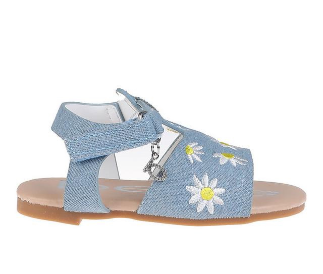 Girls' Bebe Toddler Brielle Sandals in Blue color