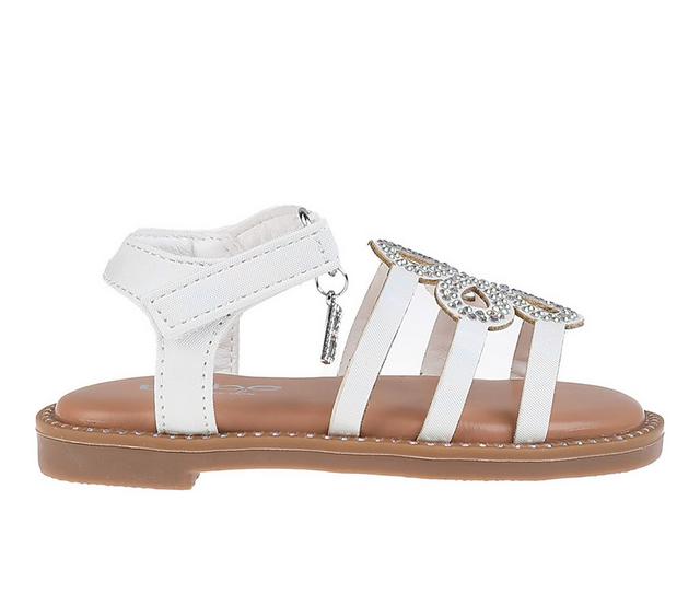 Girls' Bebe Toddler Daisy Sandals in White color
