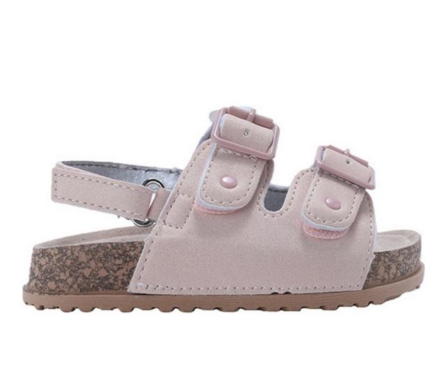 Girls' Bebe Toddler Flora Sandals in Light Pink color
