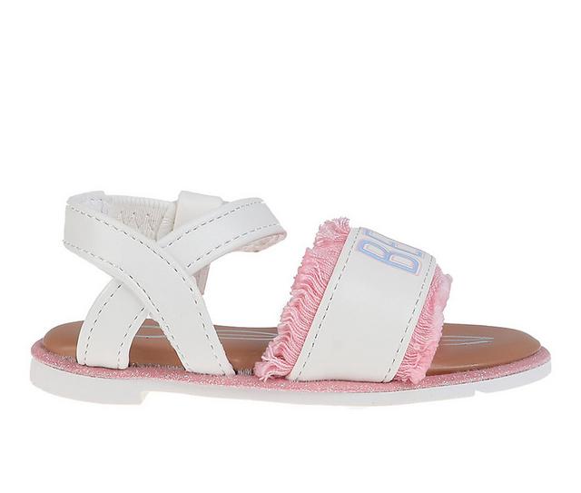 Girls' Bebe Toddler Freya Sandals in White Multi color