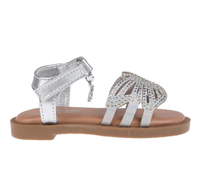 Girls' Bebe Toddler Mari Sandals in Silver color