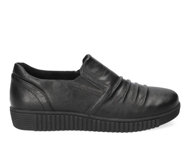 Women's Easy Street Kipper Sneakers in Black Smooth color