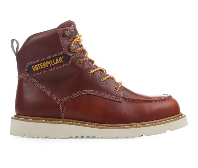 Men's Caterpillar Reclaimer Wedge WP NS Work Boots in Sudan Brown color