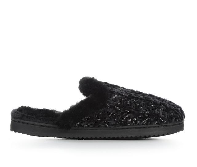 Dearfoams Paris Chenille Scuff in Black color