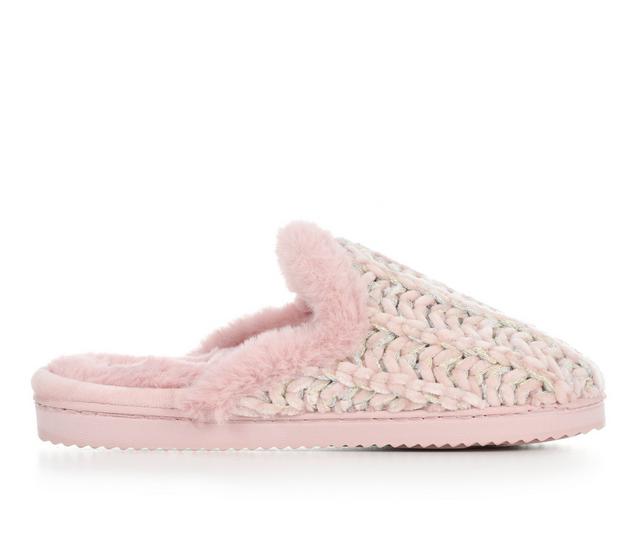 Dearfoams Paris Chenille Scuff in Pale Mauve color