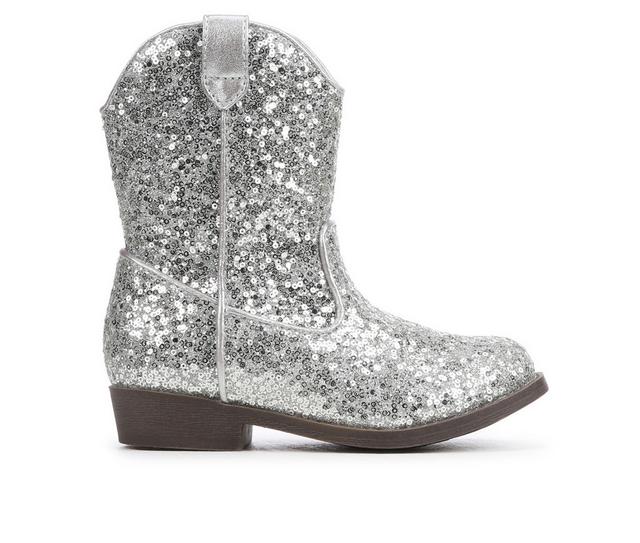 Girls' Self Esteem Toddler Renegade Cowboy Boots in Silver color