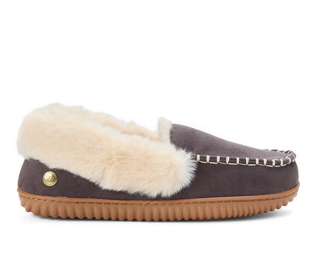 Dearfoams Ryland Moccasin Slippers in Pavement color
