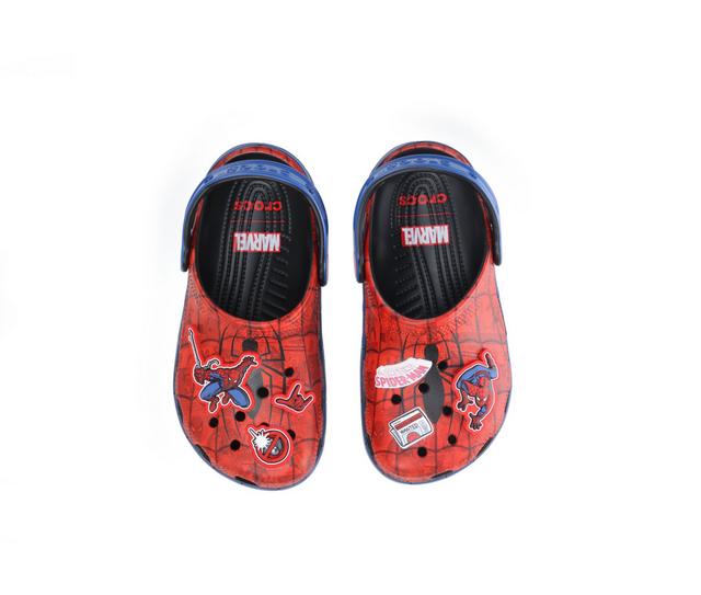 Kids' Crocs Little Kid & Big Kid Classic Spider-Man Web Clog in Red/Blue color