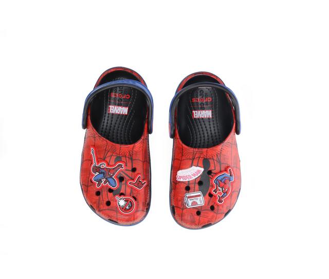 Kids' Crocs Toddler Spider-Man Web Clogs in Red/Blue color