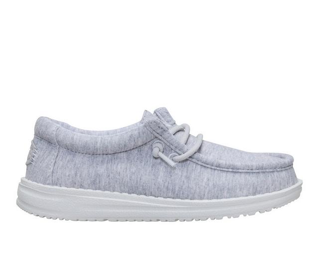 Kids' HEYDUDE Little Kid & Big Kid Wally Y Jersey Casual Shoes in Grey color
