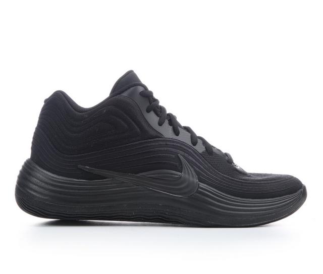 Men's Nike Precision VIII Mid Basketball Shoes in Black/ Black color