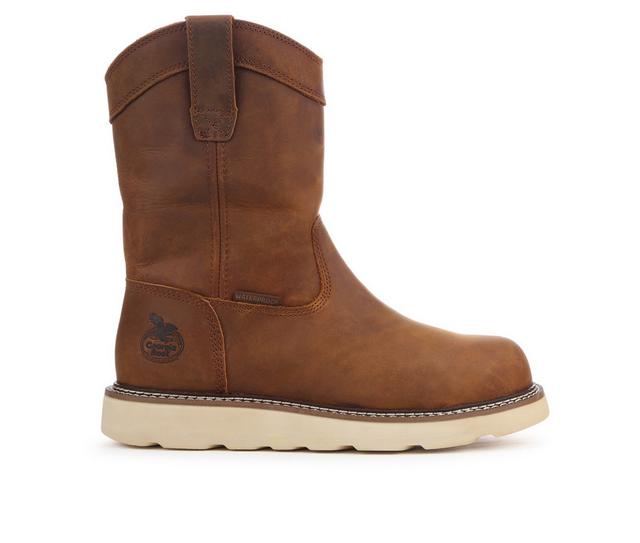Men's Georgia Boot GB00696 Wedge Pull On ST Work Boots in Barracuda color