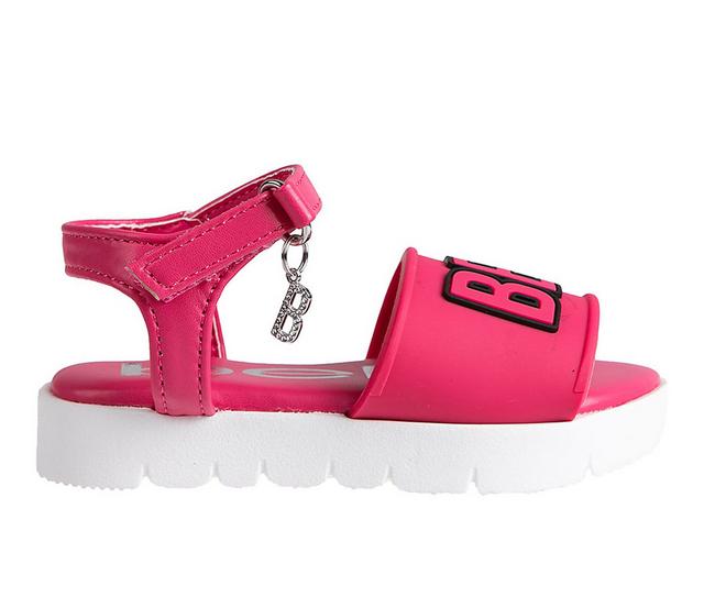Girls' Bebe Toddler Rubi Sandals in Fuchsia color
