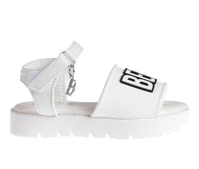 Girls' Bebe Toddler Rubi Sandals in White color